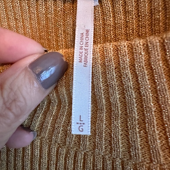 Free People French Girl Mini Dress in gold - Picture 3 of 6